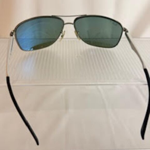 Ray-Ban RB8313 Aviator Sunglasses Polarized | Black Silver Frame Green Lenses - Picture 7 of 10